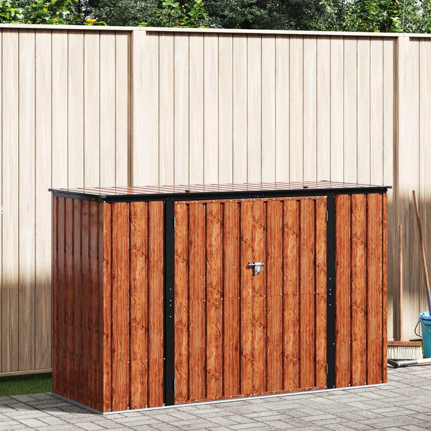 Gartenlagerbox 214 X 82 X 132 Cm Stahl