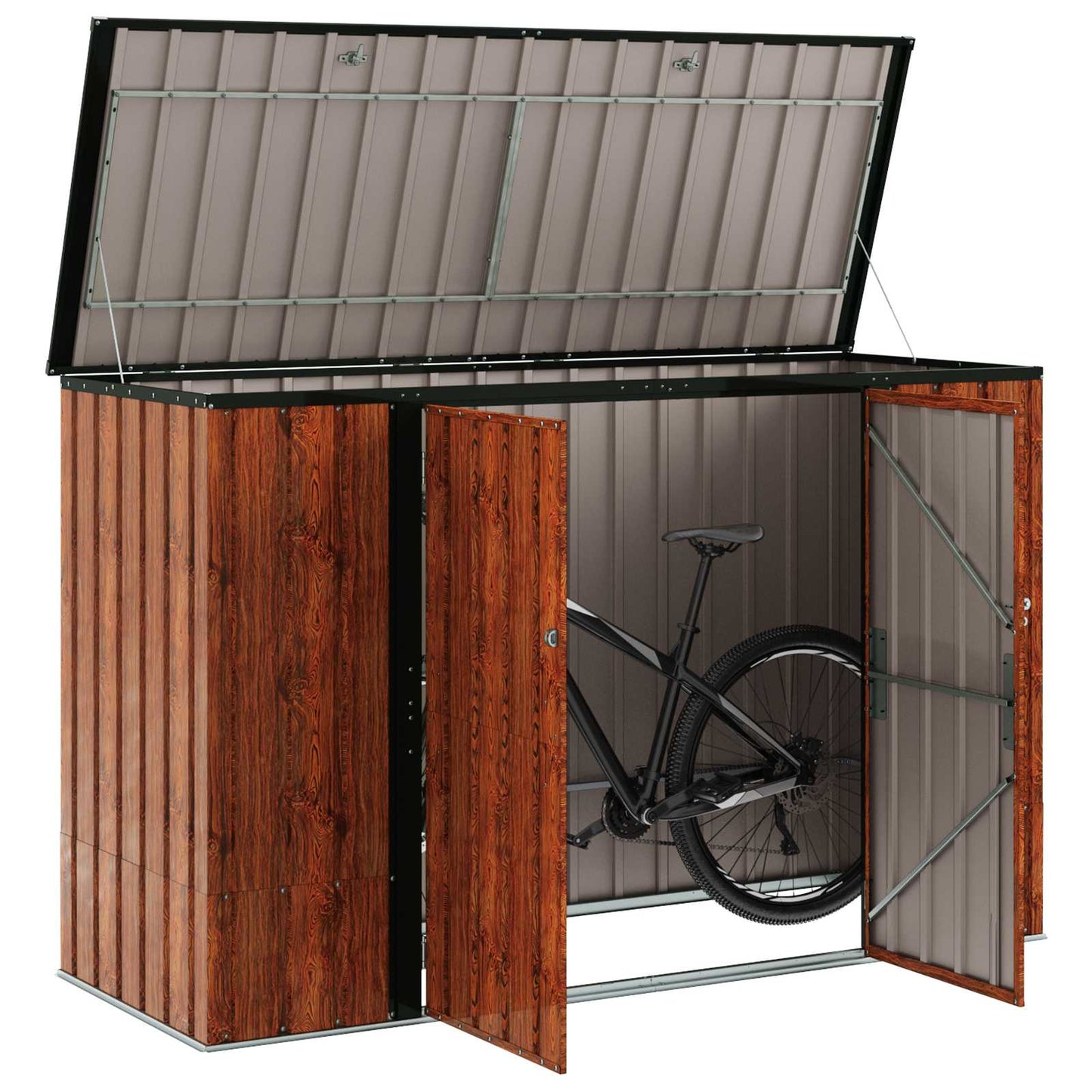 Gartenlagerbox 214 X 82 X 132 Cm Stahl