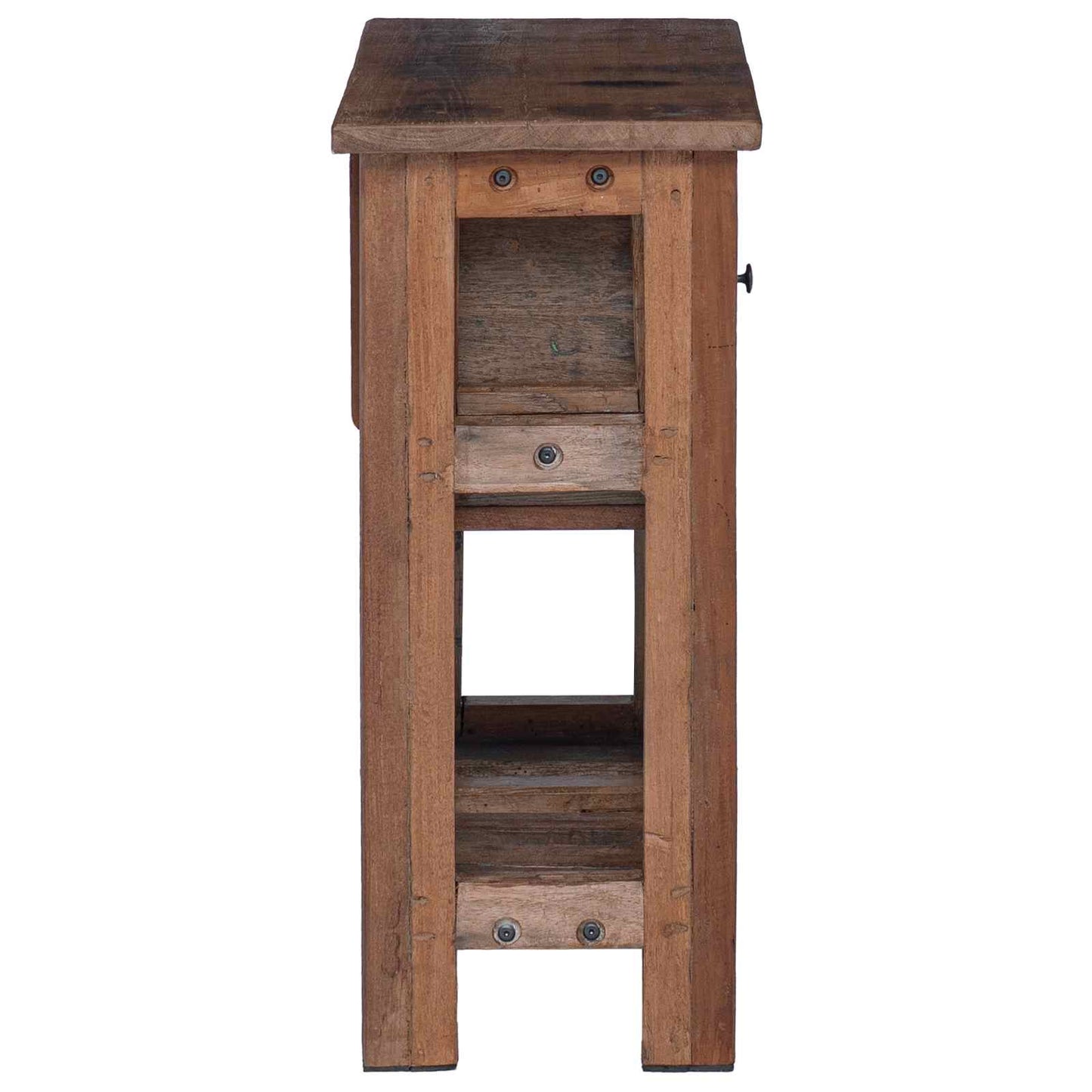 Schrank Braun 60 X 30 X 70 Cm Massives Upgecyceltes Holz