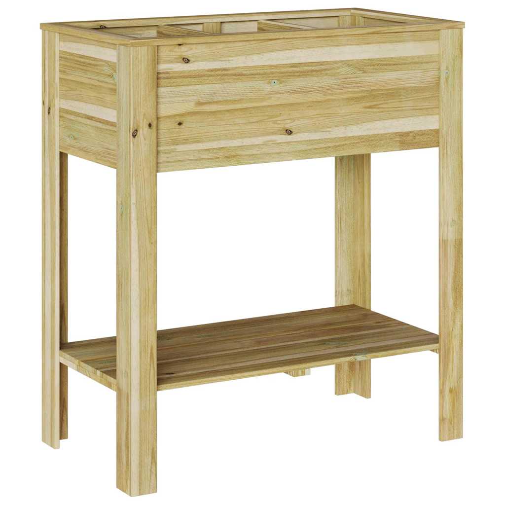 Hoher Pflanzer Mit Regal Braun 85,5 X 46,5 X 96 Cm