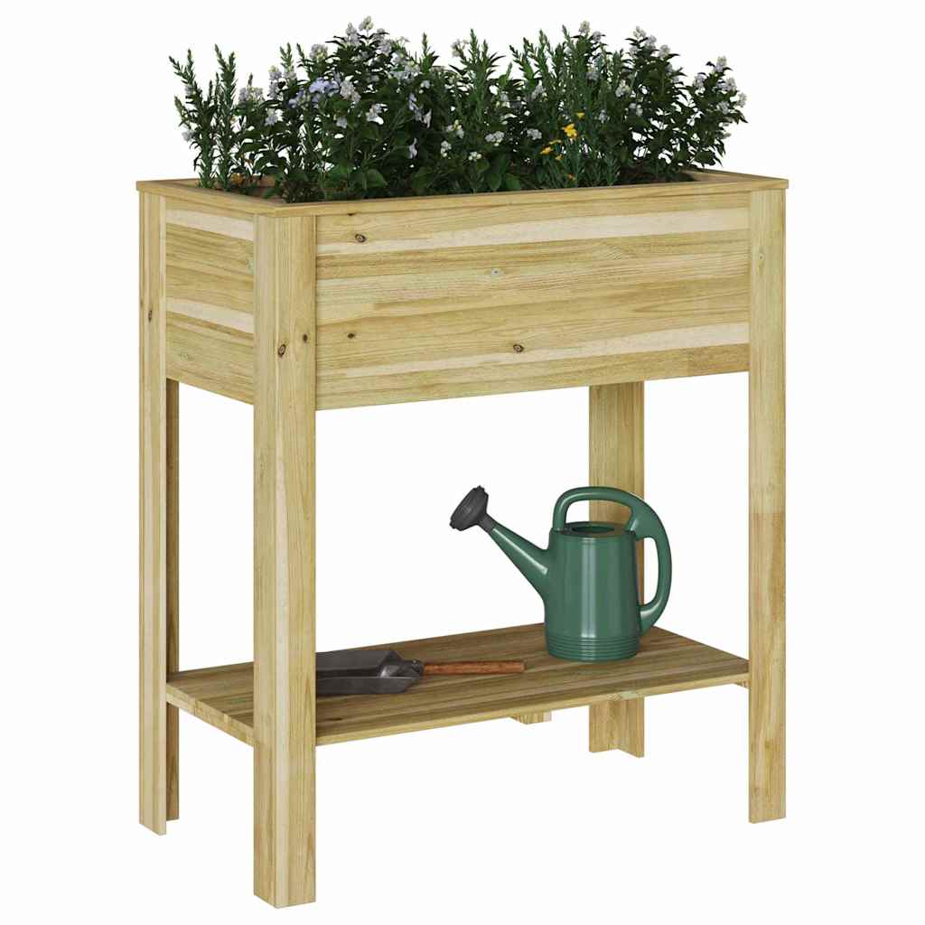 Hoher Pflanzer Mit Regal Braun 85,5 X 46,5 X 96 Cm