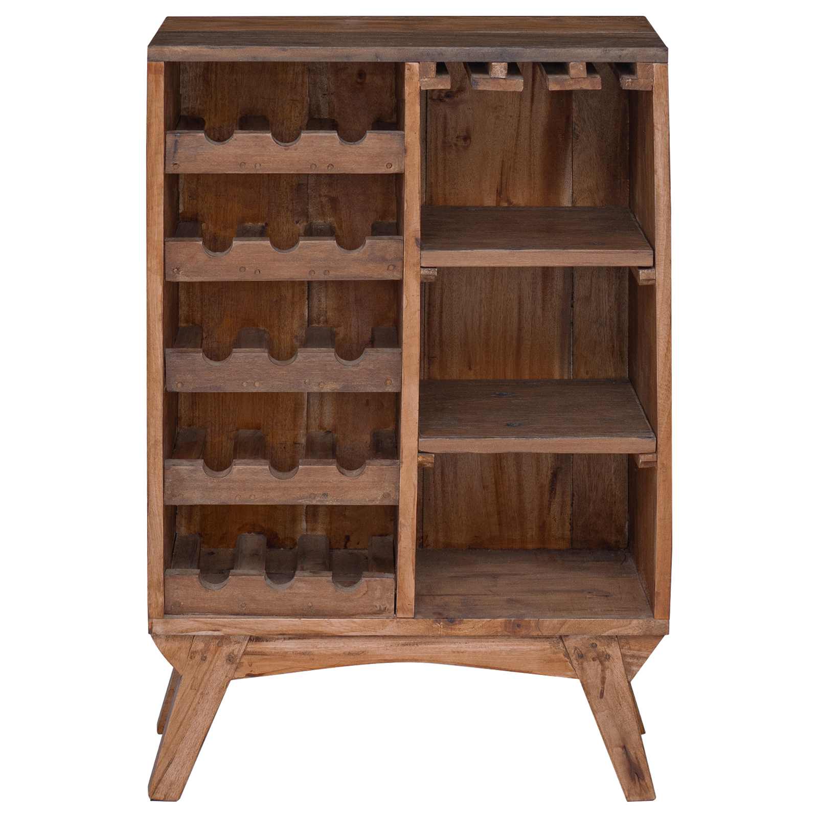 Regal Braun 60 X 30 X 90 Cm Massives Upgecyceltes Holz