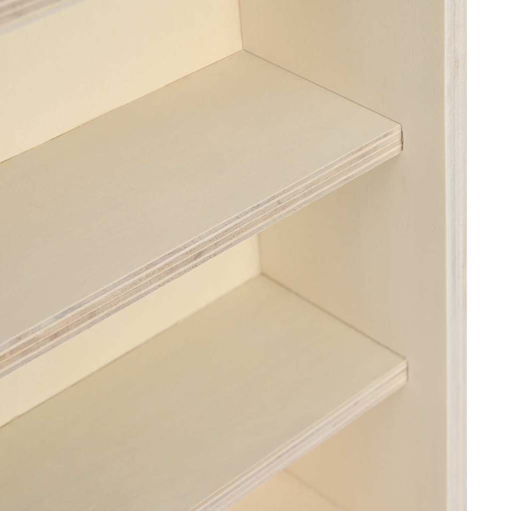 Wanddisplay-Case Mit Regal Beige Sperrholz
