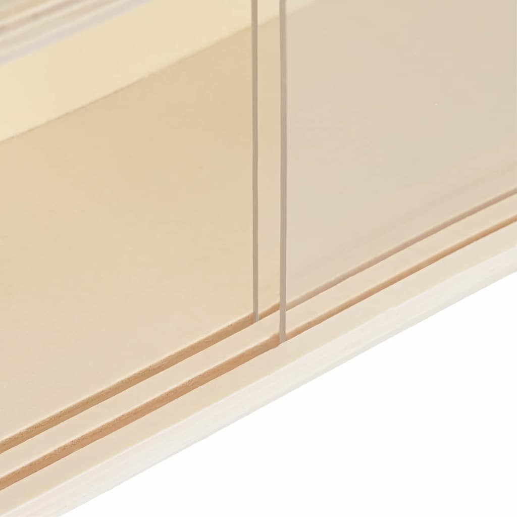 Wanddisplay-Case Mit Regal Beige Sperrholz