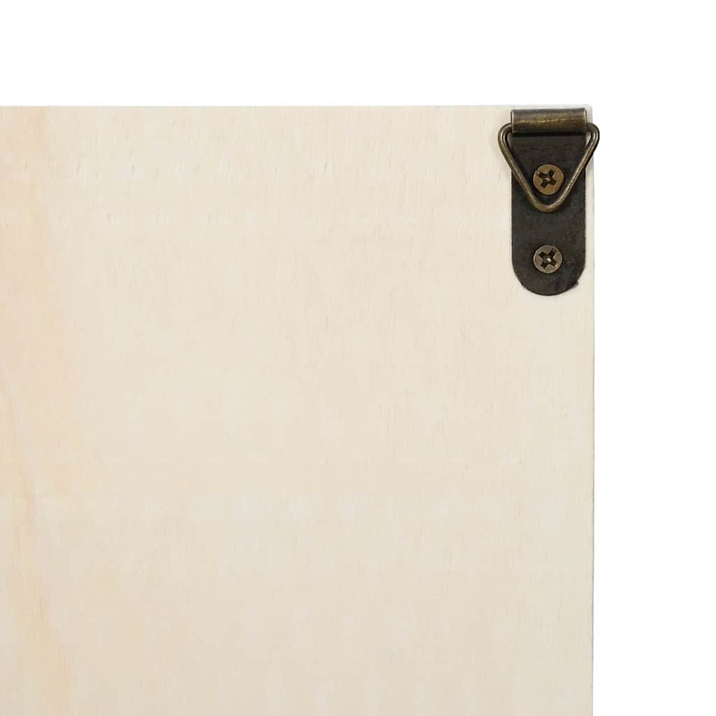 Wanddisplay-Case Mit Regal Beige Sperrholz