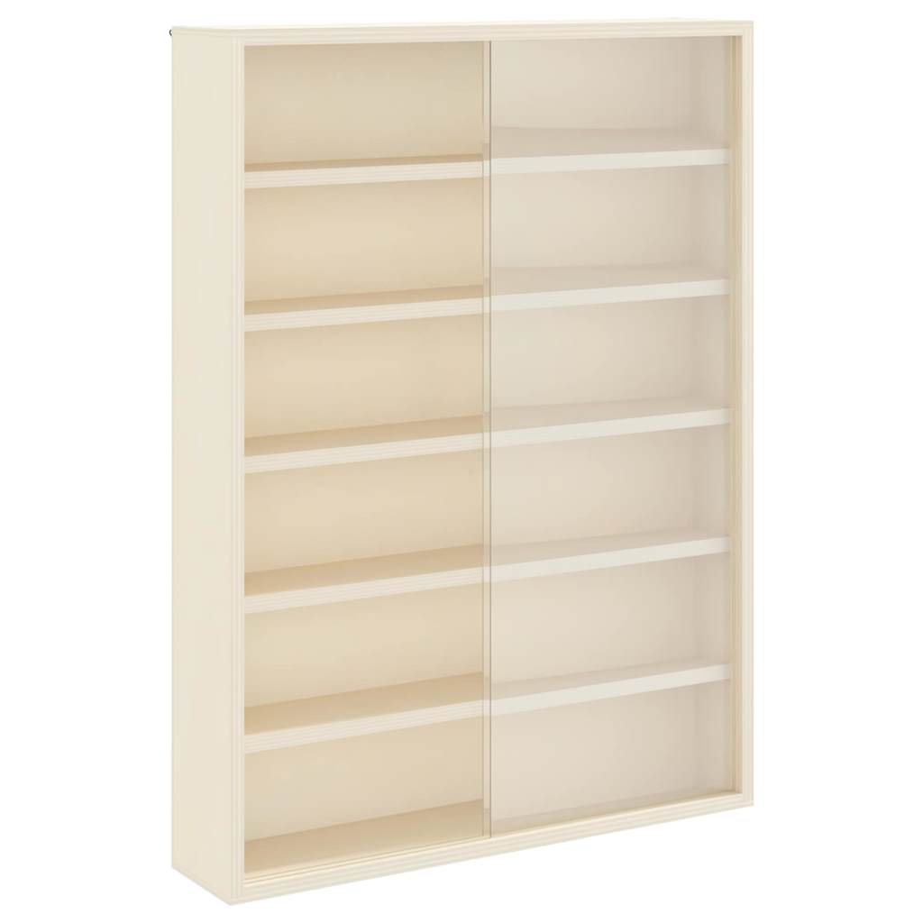 Wanddisplay-Case Mit Regal Beige Sperrholz