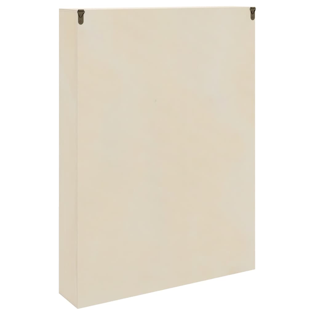 Wanddisplay-Case Mit Regal Beige Sperrholz