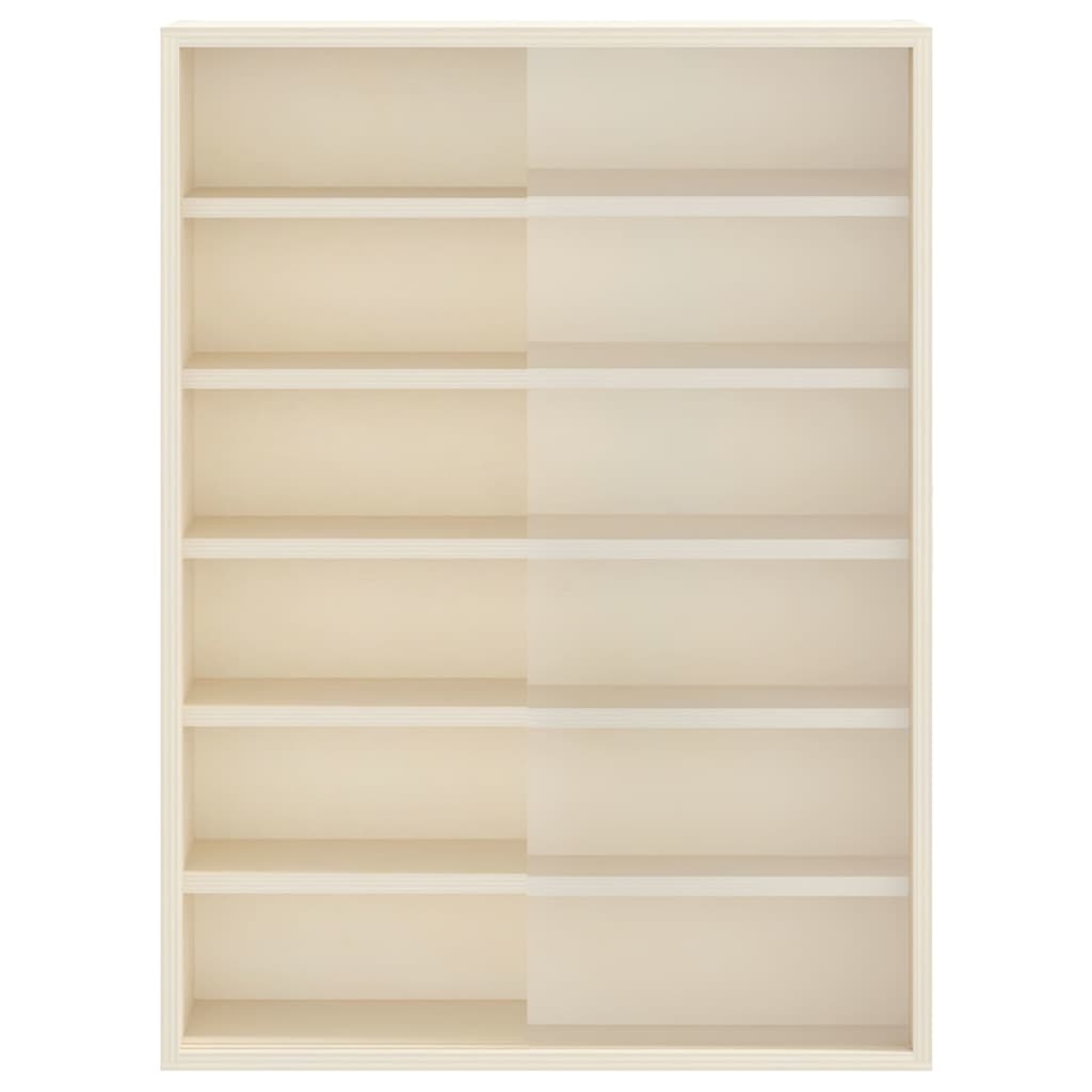 Wanddisplay-Case Mit Regal Beige Sperrholz