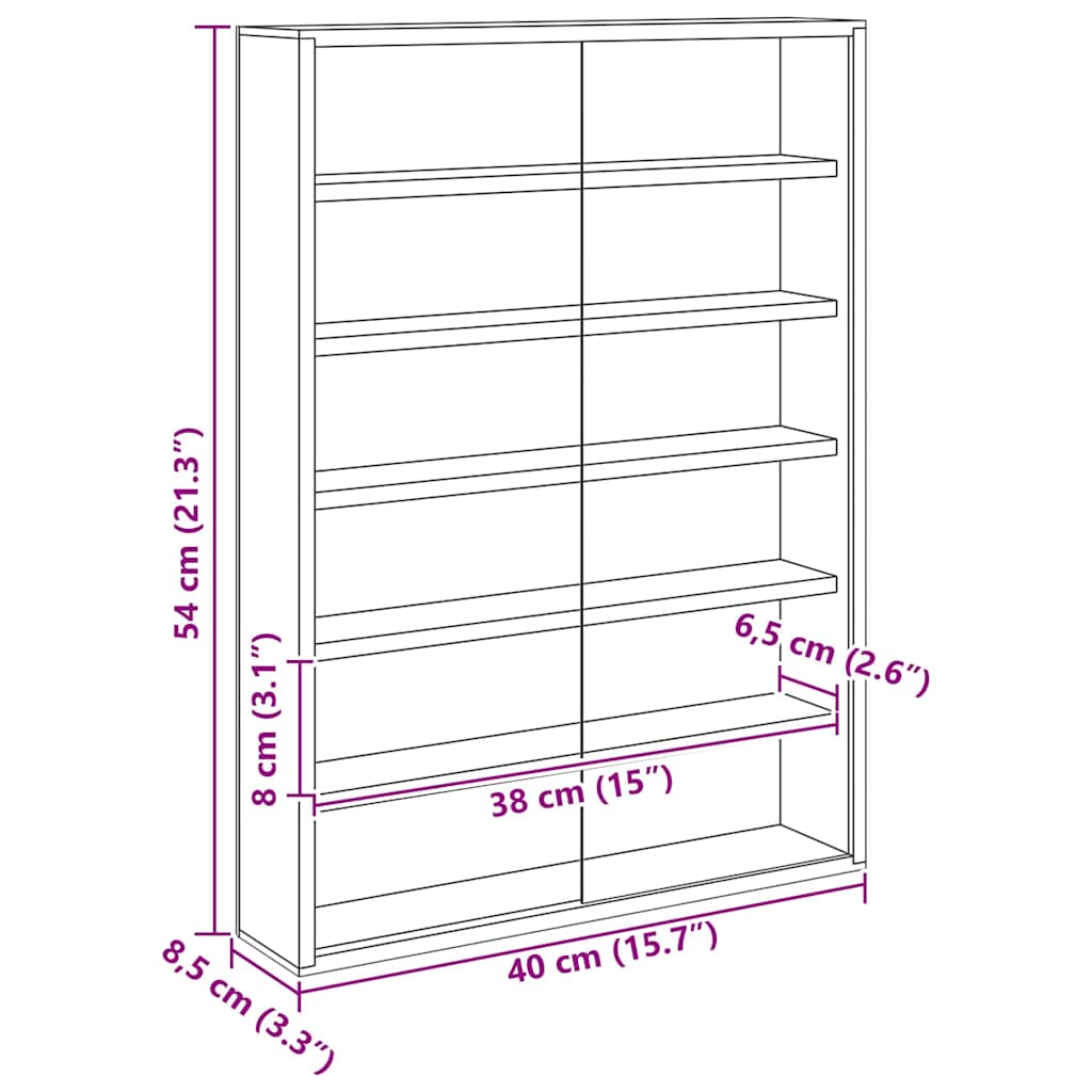 Wanddisplay-Case Mit Regal Beige Sperrholz