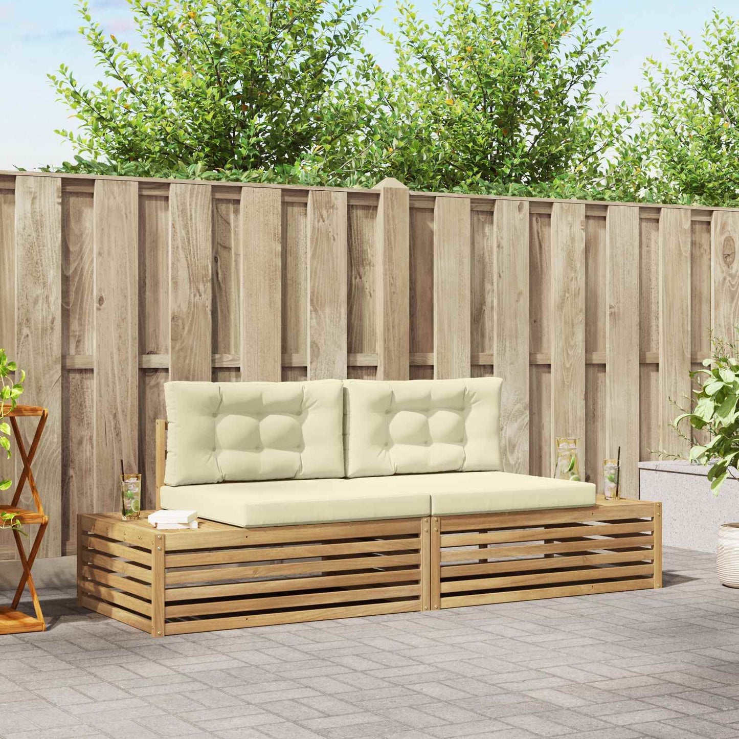 Outdoor-Sofagarnitur 3 Stück