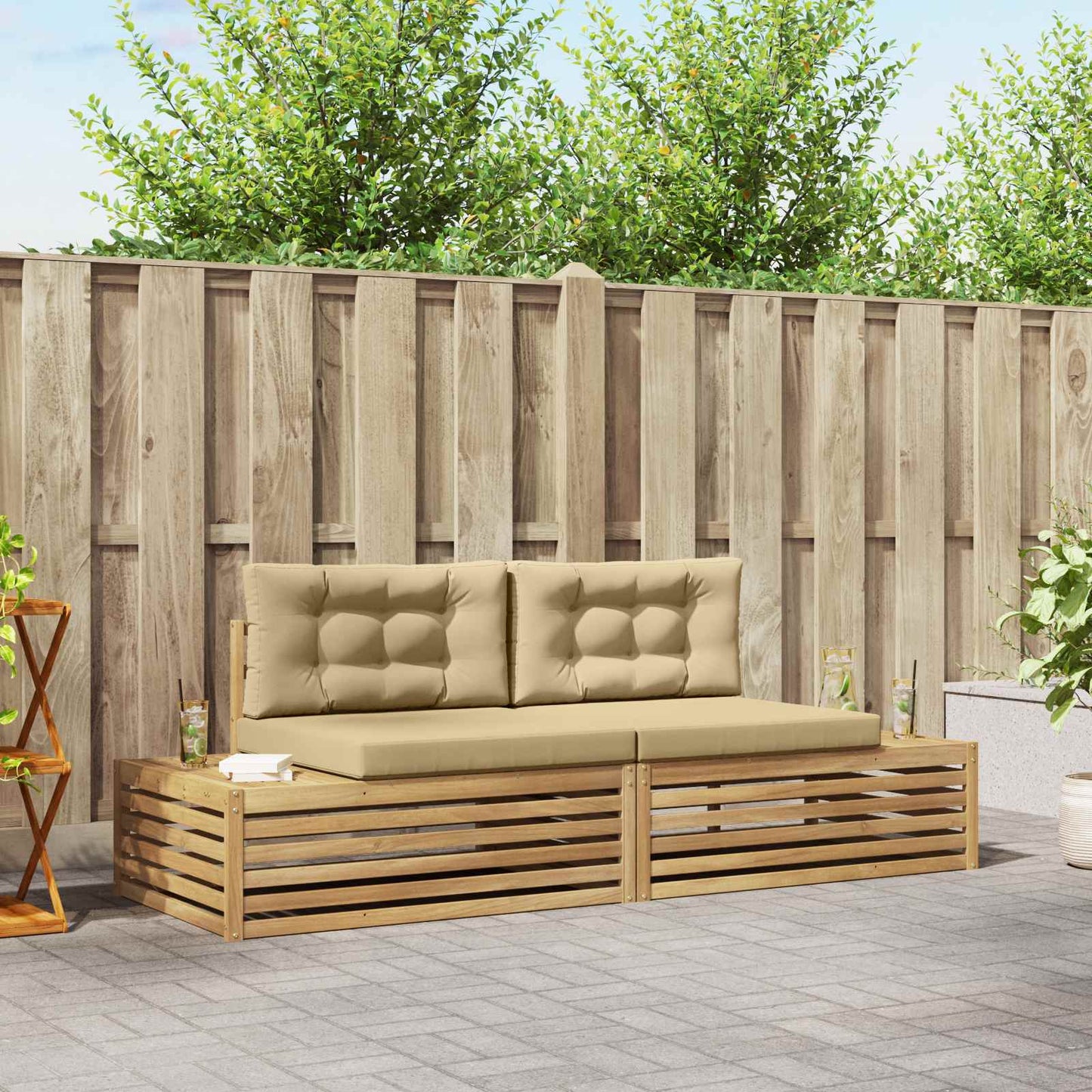 Outdoor-Sofagarnitur 3 Stück