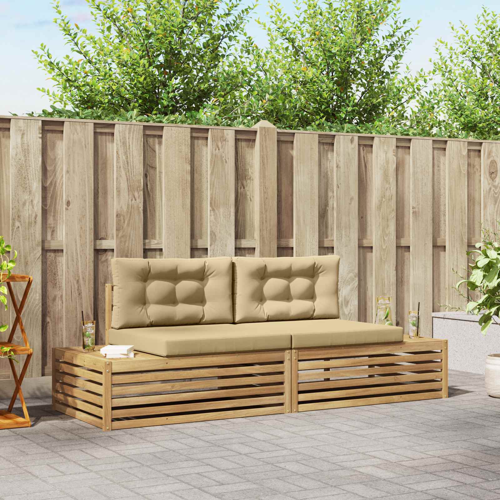 Outdoor-Sofagarnitur 3 Stück