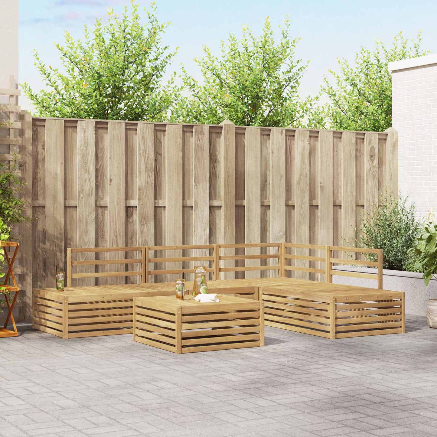 Outdoor-Sofagarnitur 6 Stück
