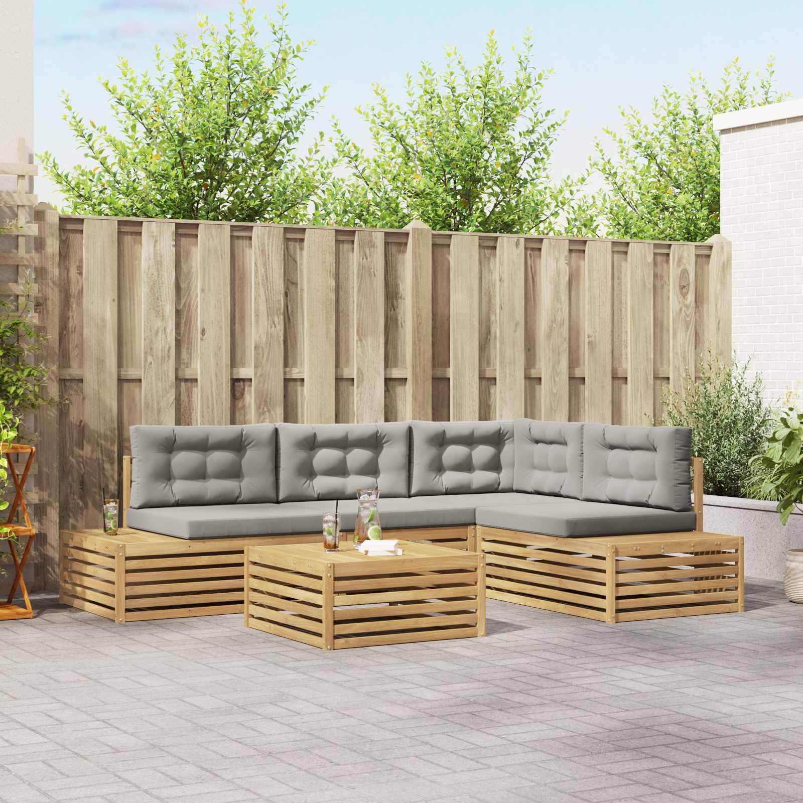 Outdoor-Sofagarnitur 6 Stück