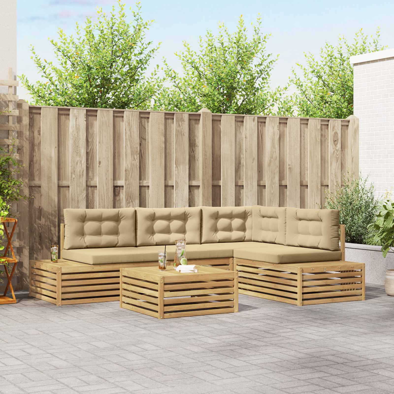 Outdoor-Sofagarnitur 6 Stück