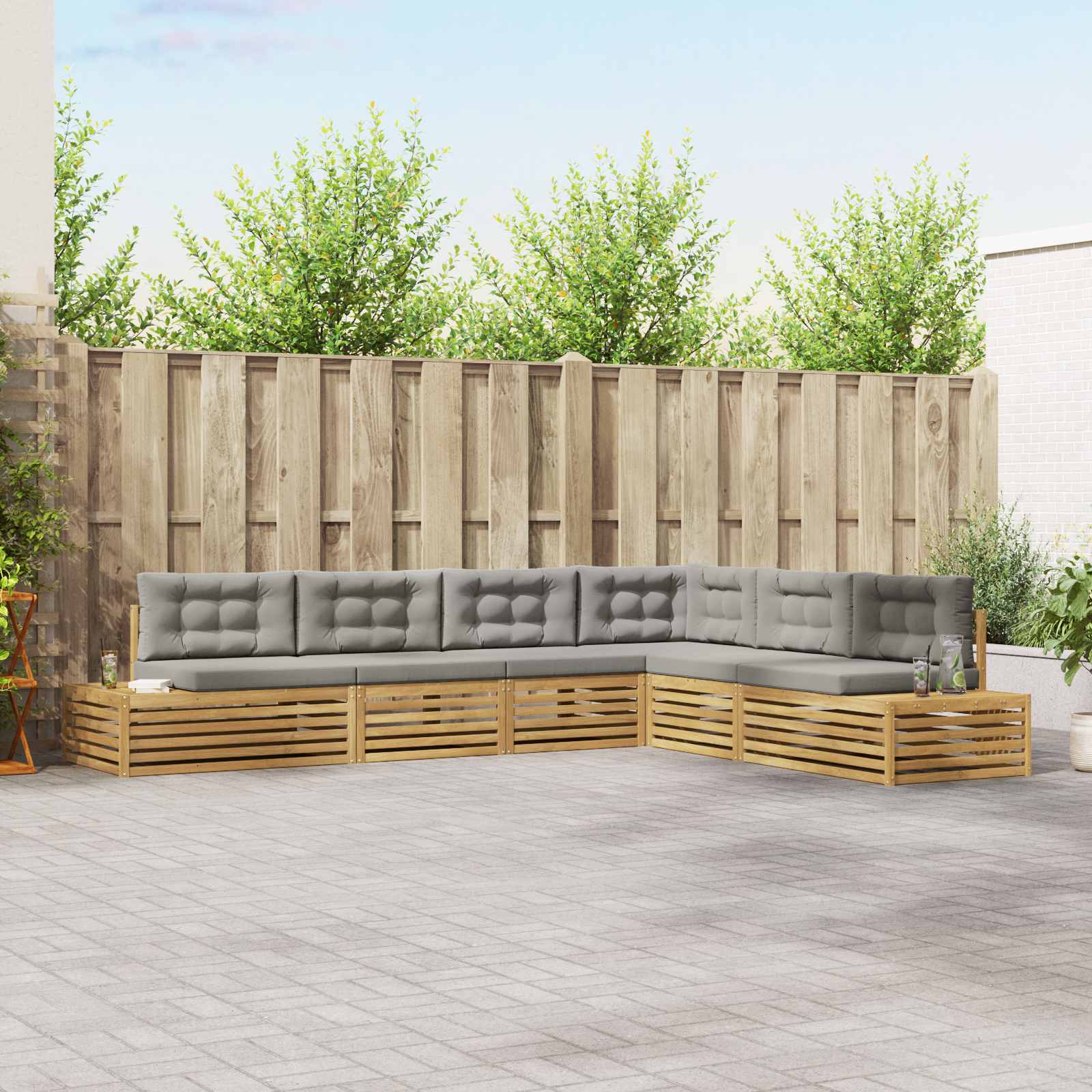 Outdoor-Sofagarnitur 7 Stück