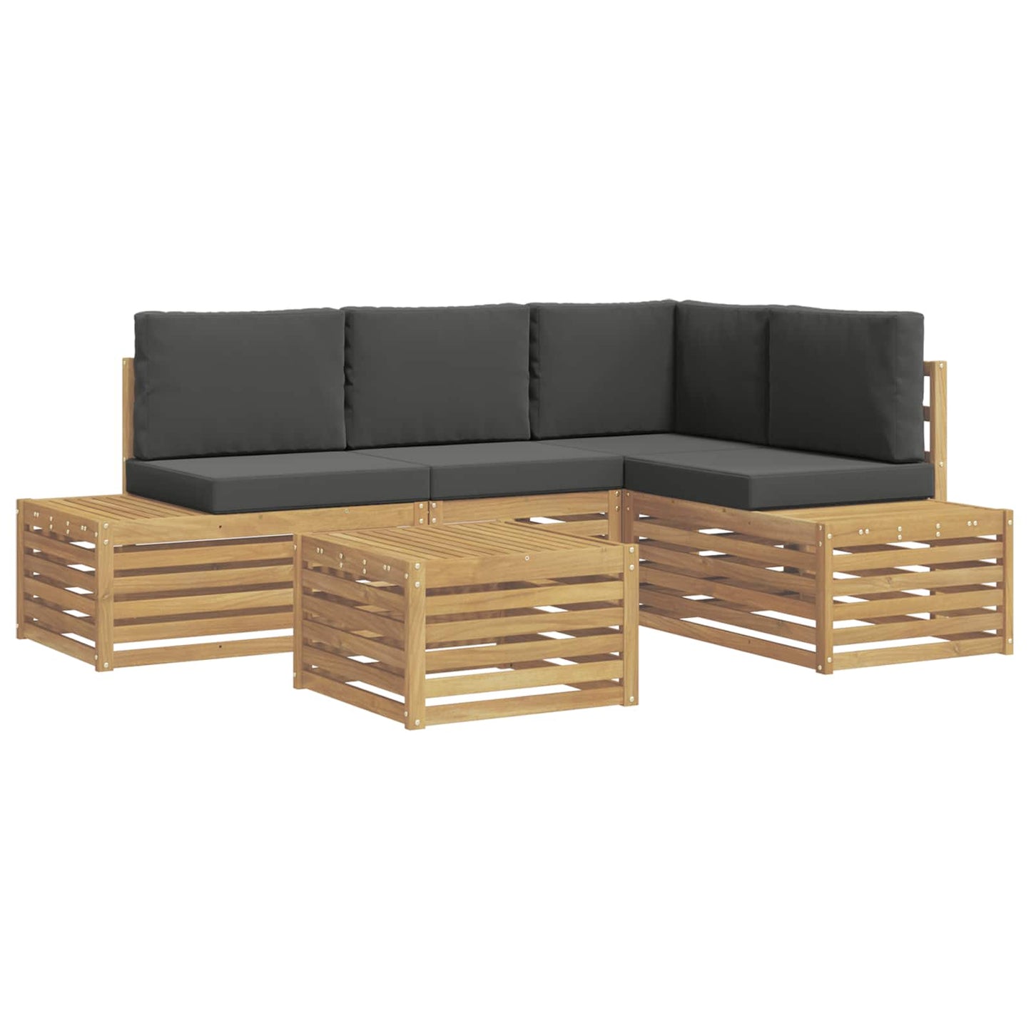 Outdoor-Sofagarnitur Mit Kissen 5 Stück