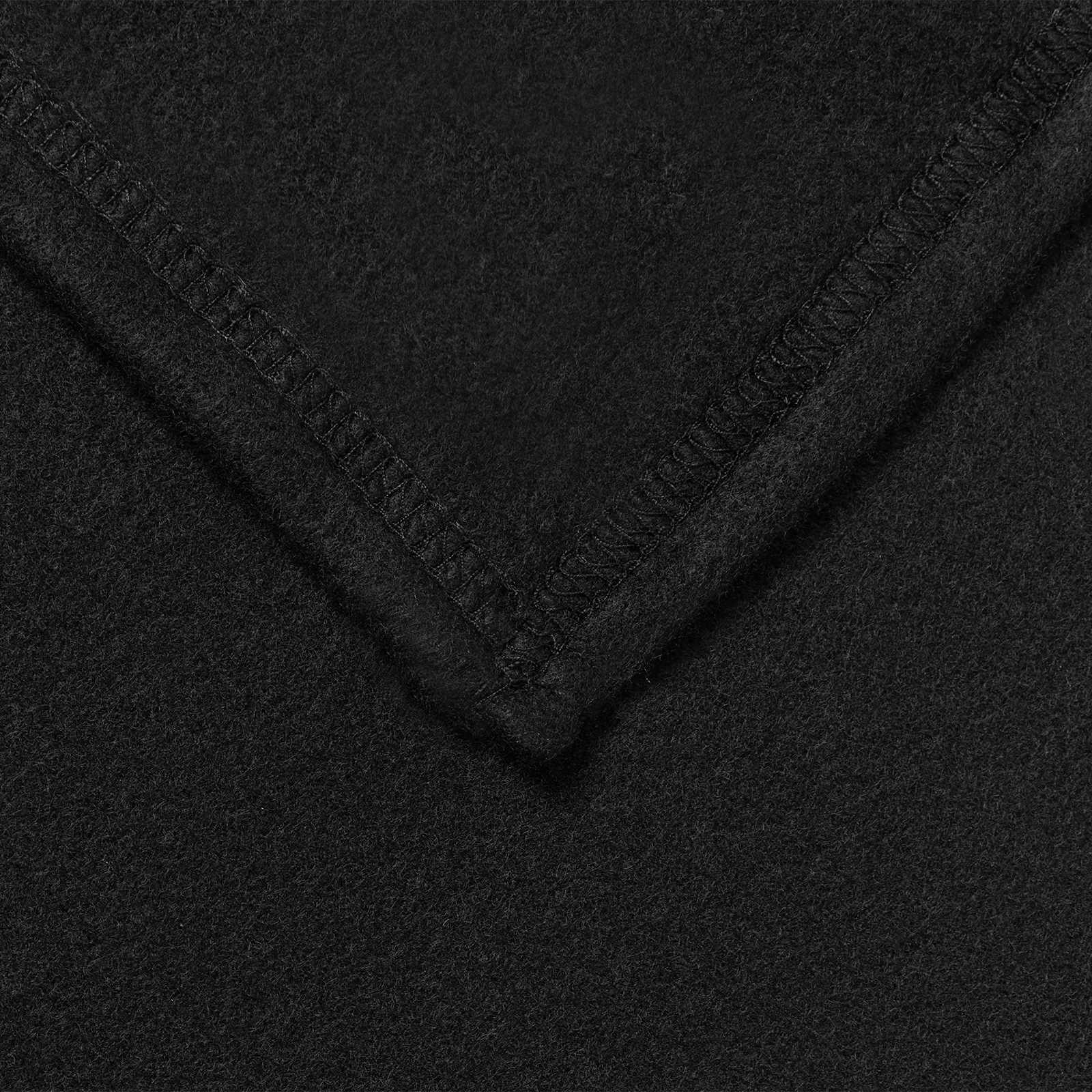 Überwurfdecke 170 X 130 Cm Fleece Schwarz