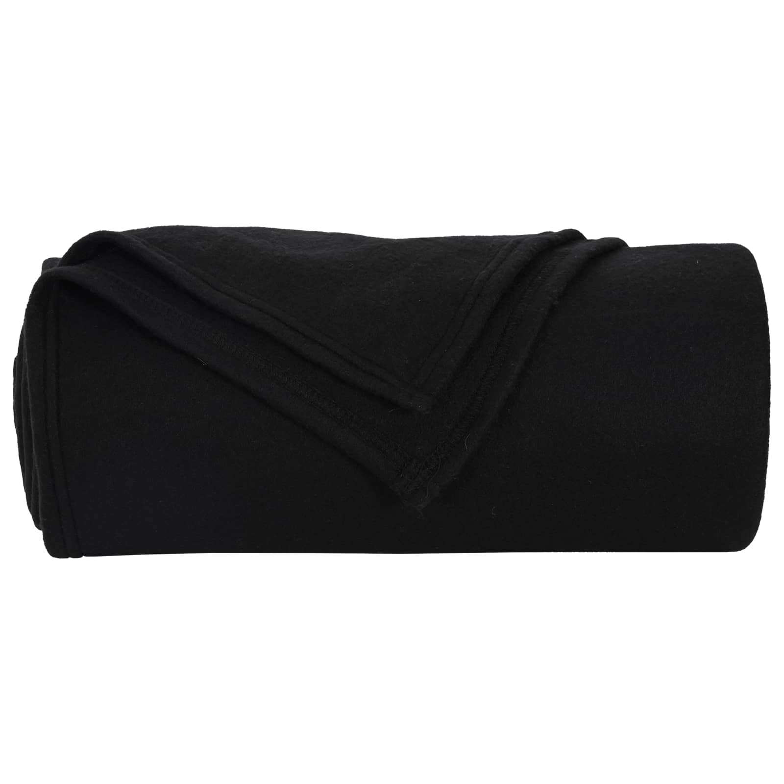 Überwurfdecke 170 X 130 Cm Fleece Schwarz