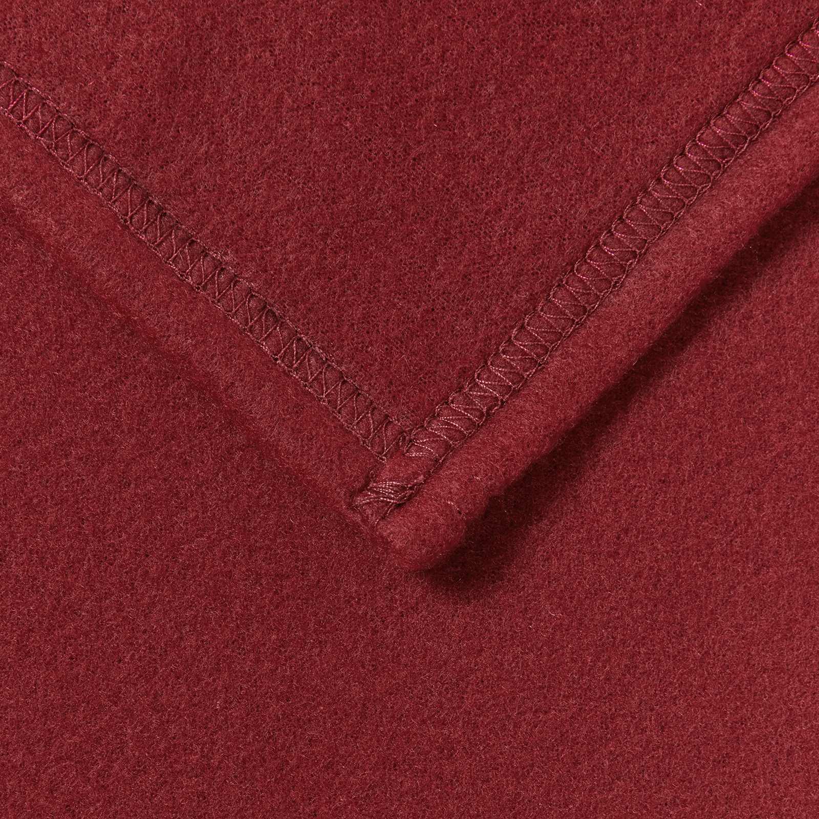 Überwurfdecke 200 X 150 Cm Fleece Bordeauxrot