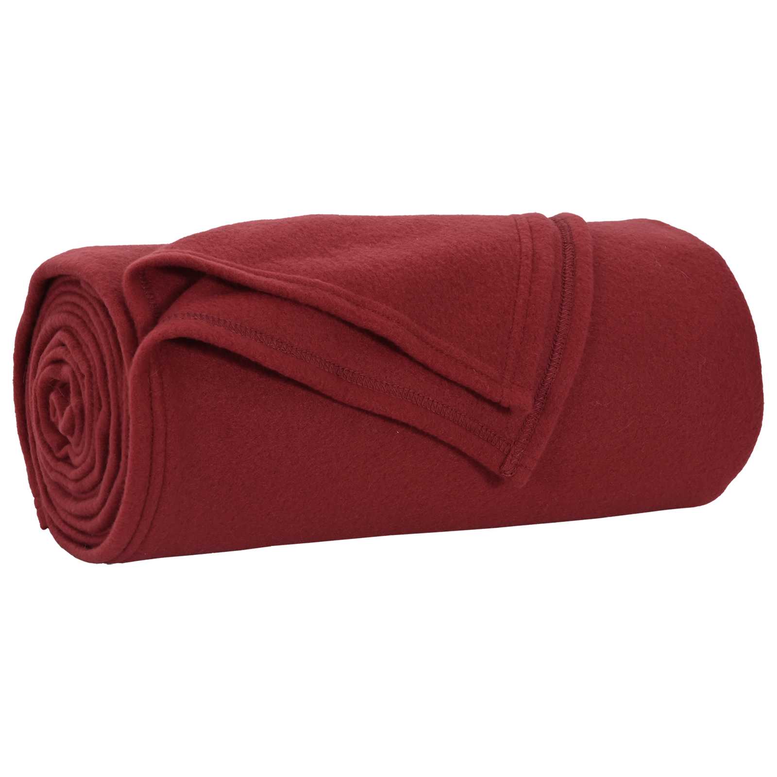 Überwurfdecke 200 X 150 Cm Fleece Bordeauxrot