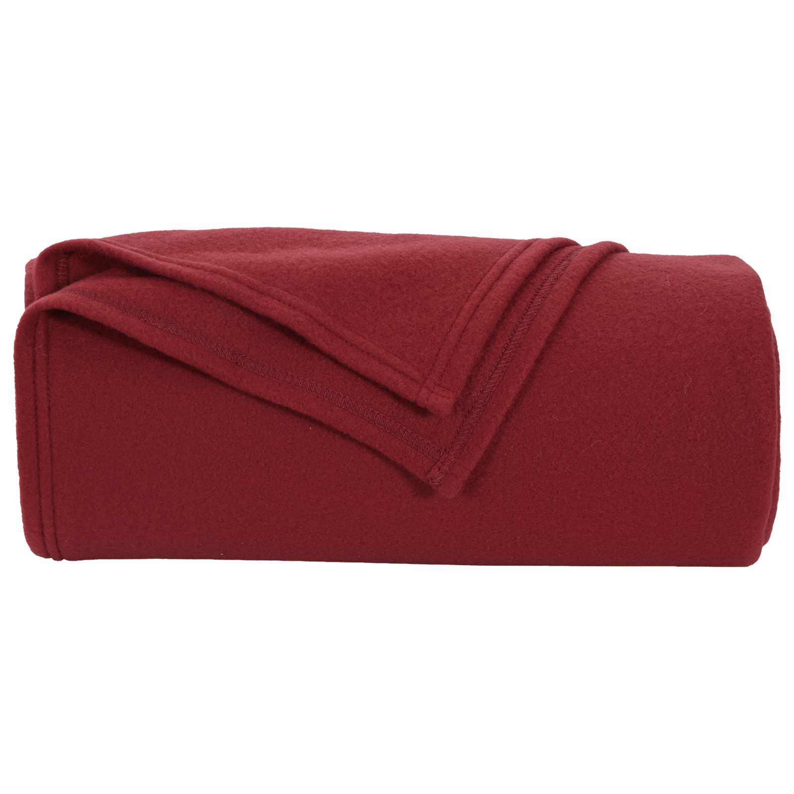 Überwurfdecke 200 X 150 Cm Fleece Bordeauxrot