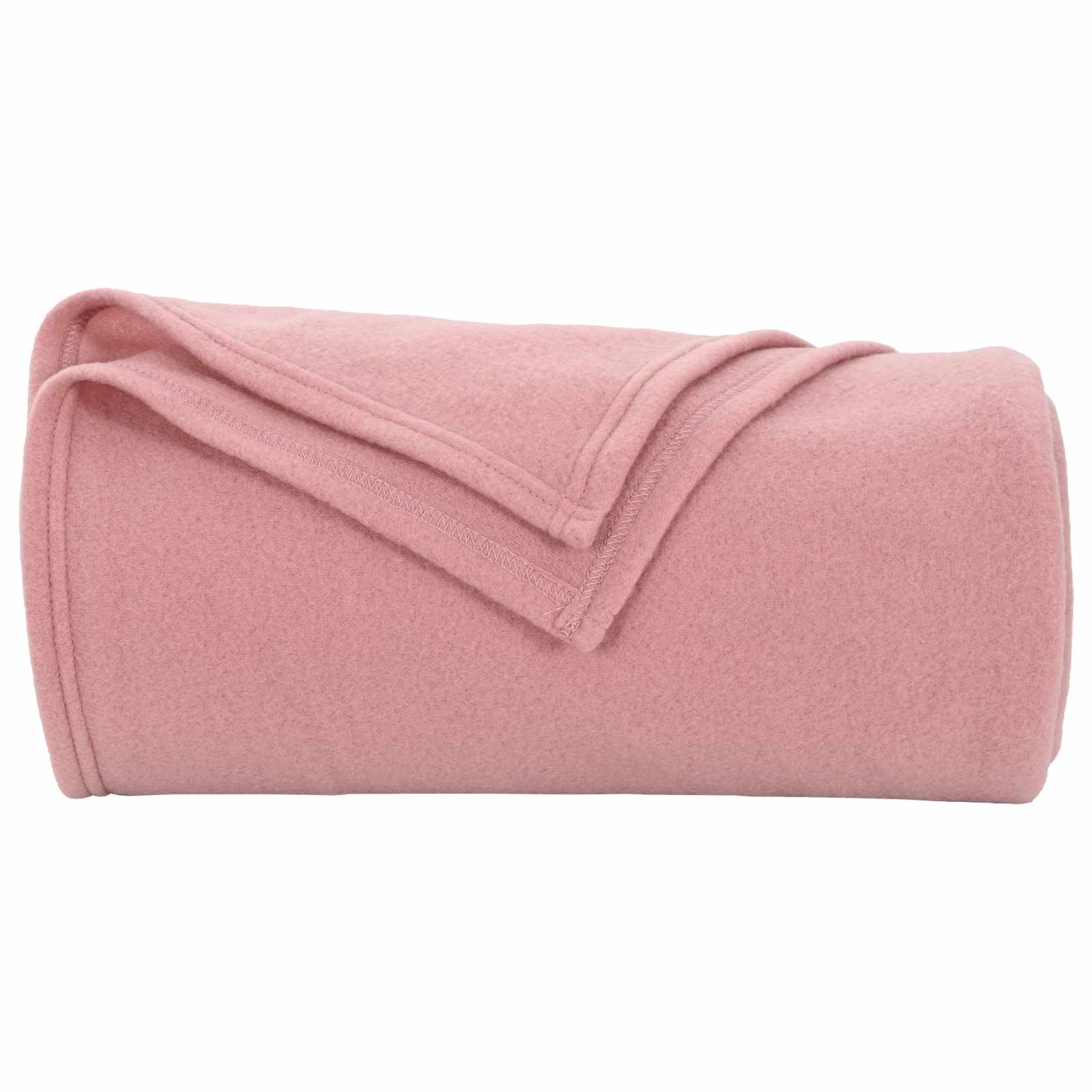 Überwurfdecke 170 X 130 Cm Fleece Rosa
