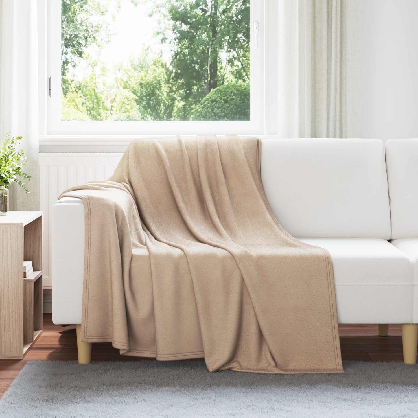 Überwurfdecke 170 X 130 Cm Fleece Kamel