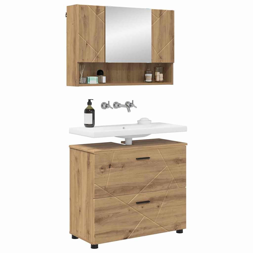 Badezimmermöbel-Set 2 Stk. 61 X 35 X 64 Cm
