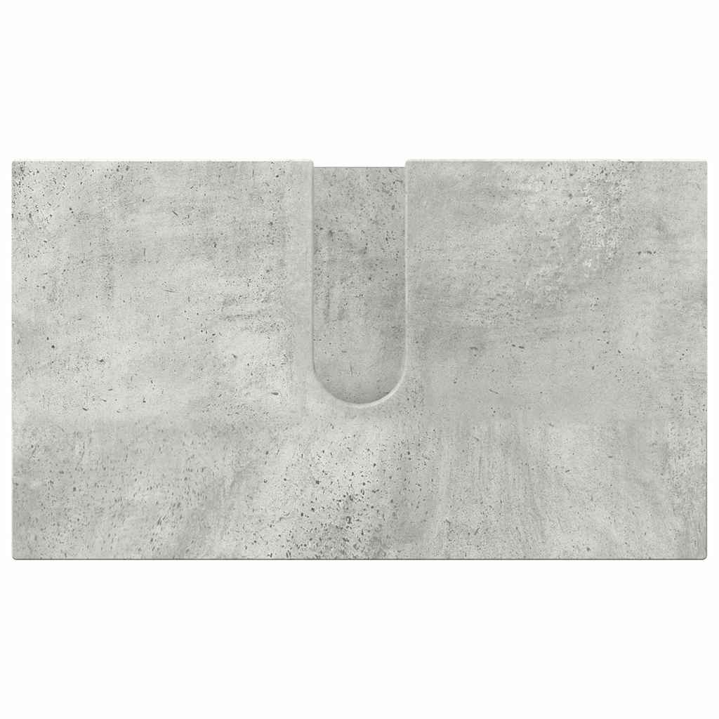 Badezimmermöbel-Set 5 Pcs Beton Grau Holzwerkstoff & Metall
