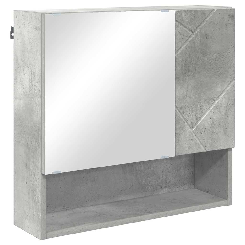 Badezimmermöbel-Set 5 Pcs Beton Grau Holzwerkstoff & Metall