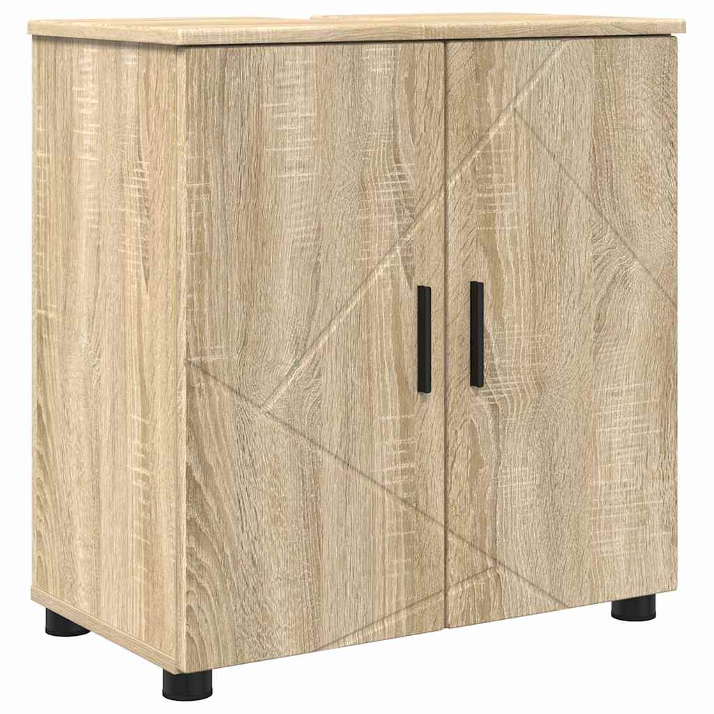 Badezimmermöbel-Set 4 Pcs Holzwerkstoff & Metall
