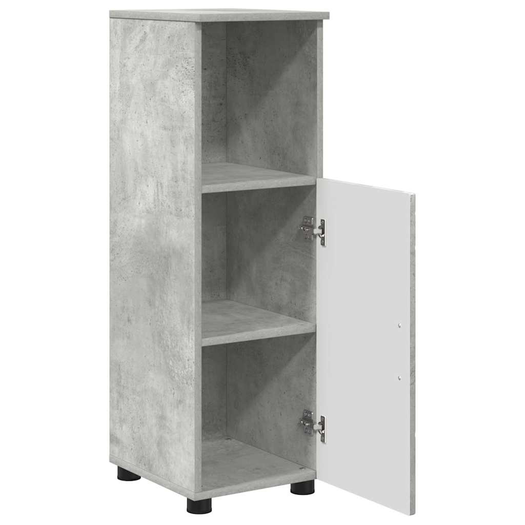 Badezimmermöbel-Set 3 Pcs Beton Grau Sperrholz Und Metall