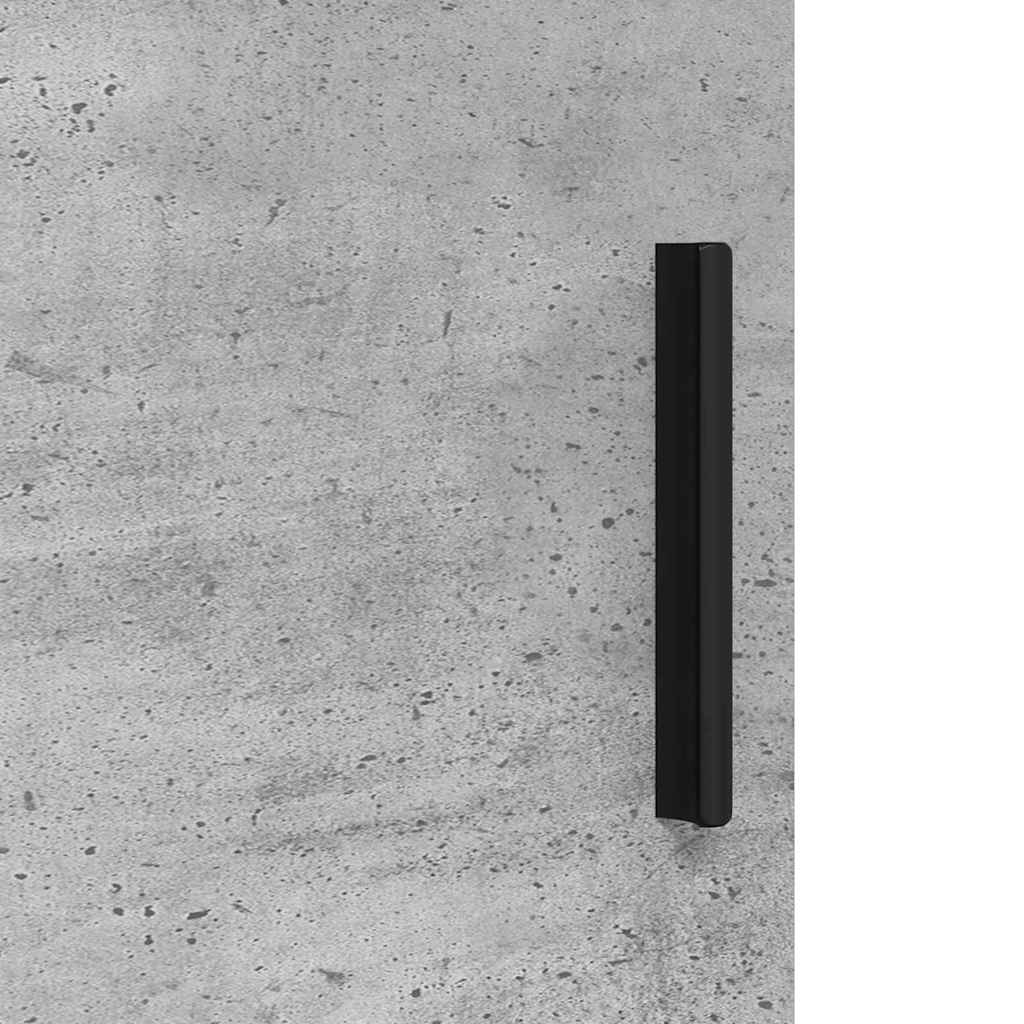 Badezimmermöbel-Set 3 Pcs Beton Grau Sperrholz Und Metall