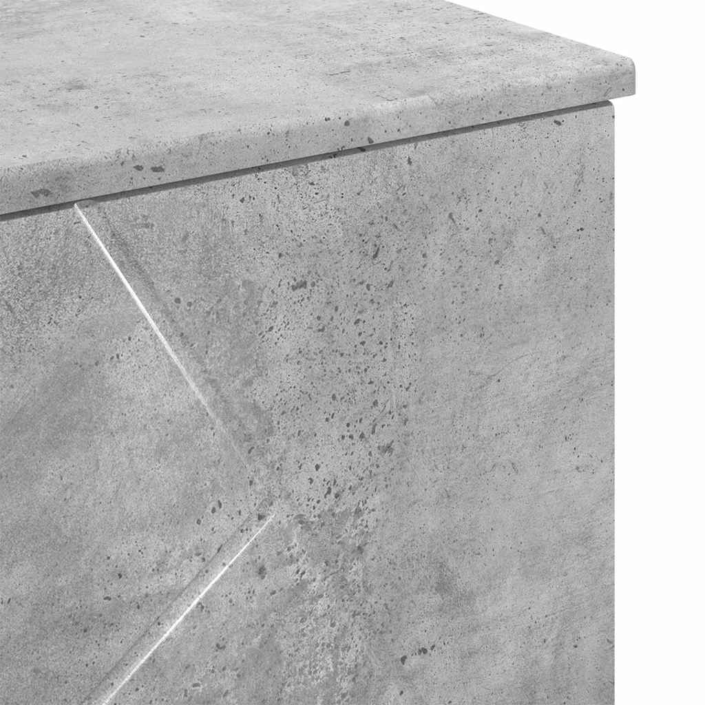 Badezimmermöbel-Set 3 Pcs Beton Grau Sperrholz Und Metall