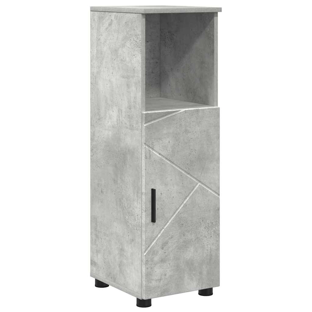 Badezimmermöbel-Set 5 Pcs Beton Grau Sperrholz Und Metall