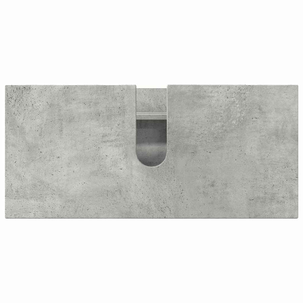 Badezimmermöbel-Set 5 Pcs Beton Grau Sperrholz Und Metall
