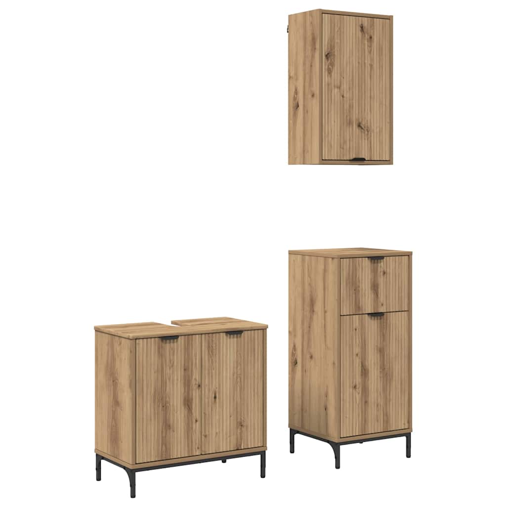 Badezimmermöbel-Set 3 Stk. 39,5 X 36 X 88 Cm