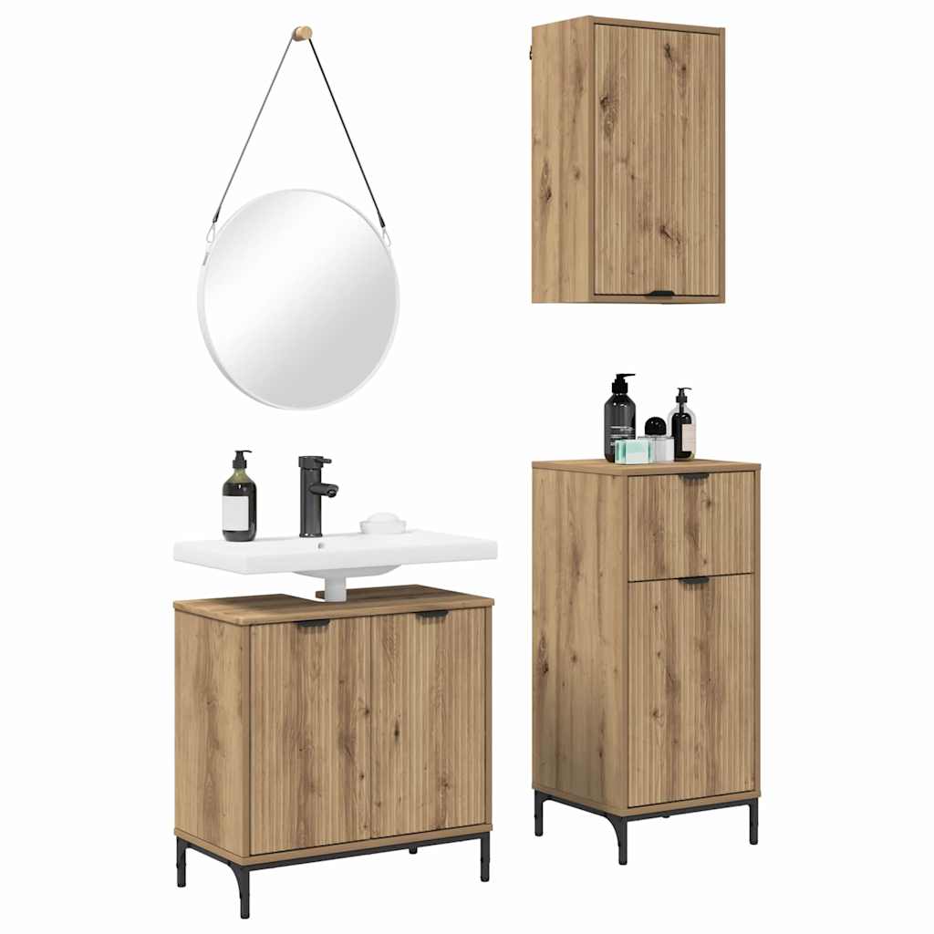 Badezimmermöbel-Set 3 Stk. 39,5 X 36 X 88 Cm