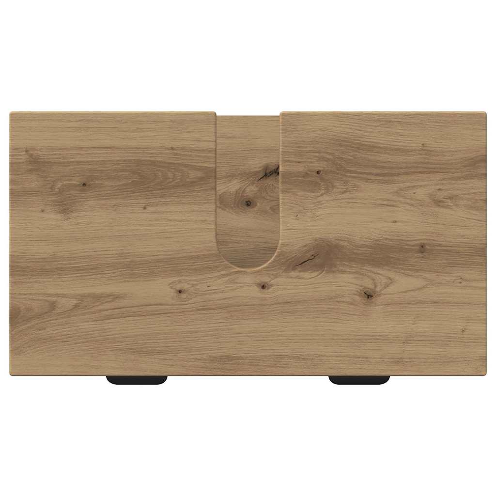 Badezimmermöbel-Set 4 Stk. Holzwerkstoff, Metall