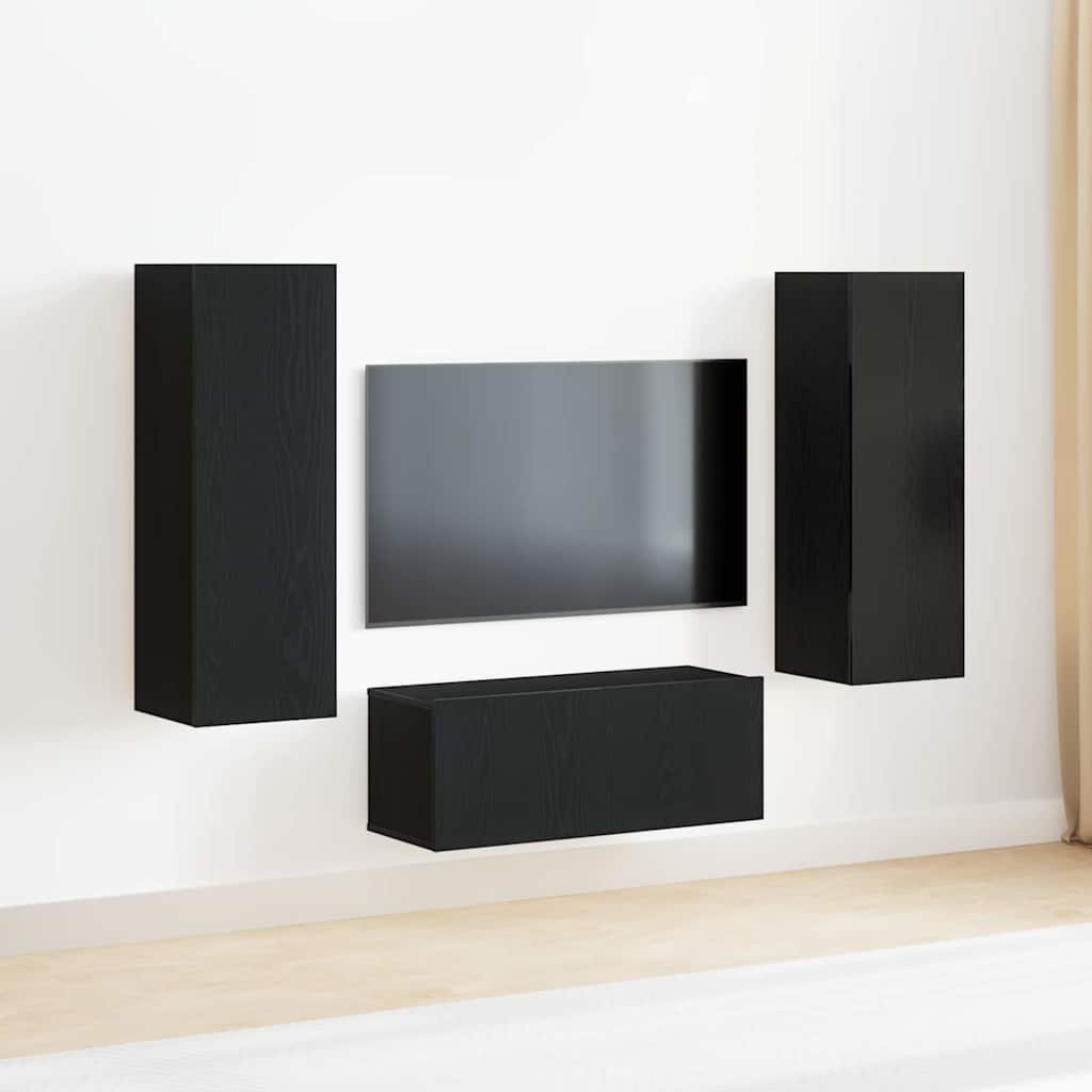 4-Tlg. Tv-Schrank-Set Holzwerkstoff