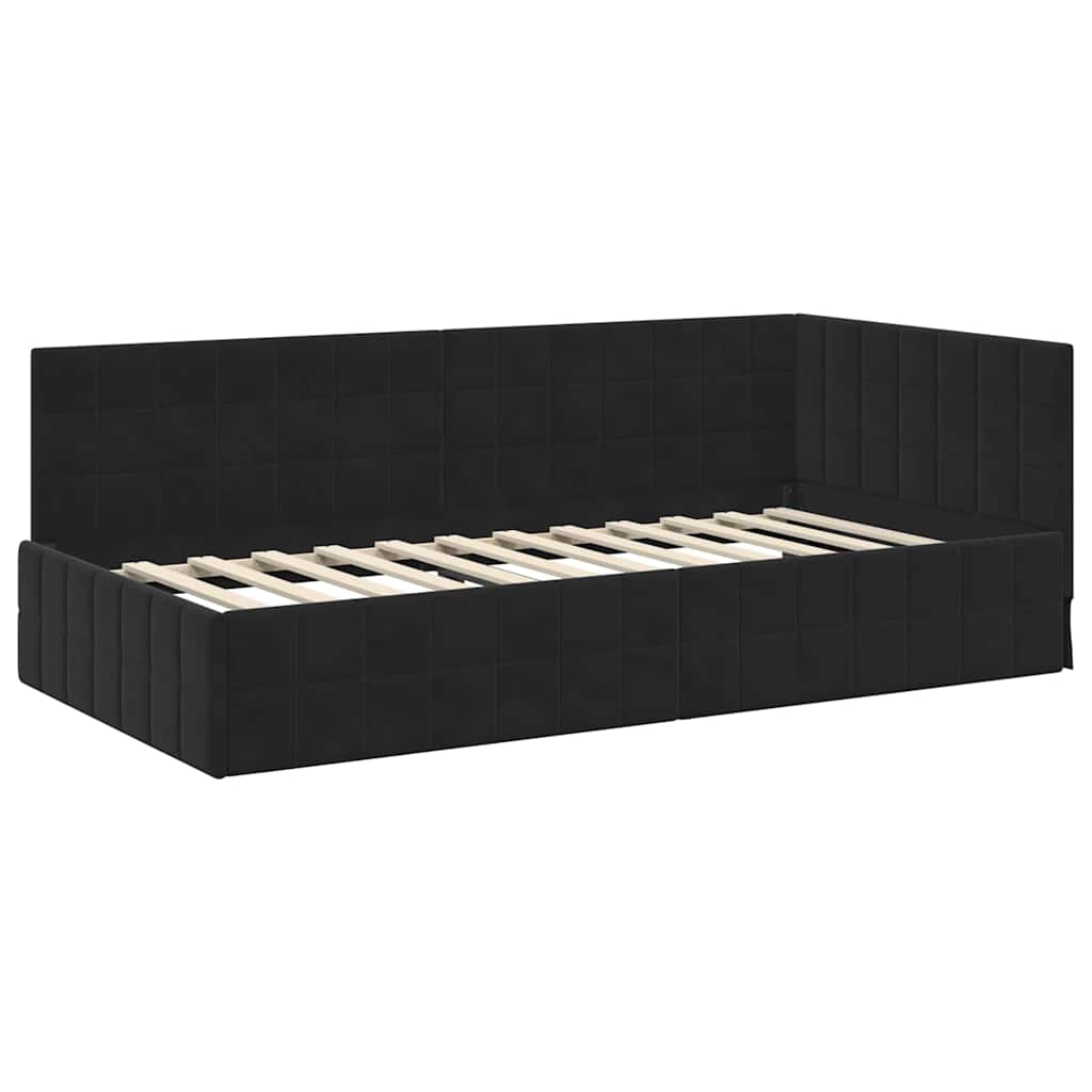 Eckbettgestell Mit Matratze Mit Kopfteil 2 Pcs Samt