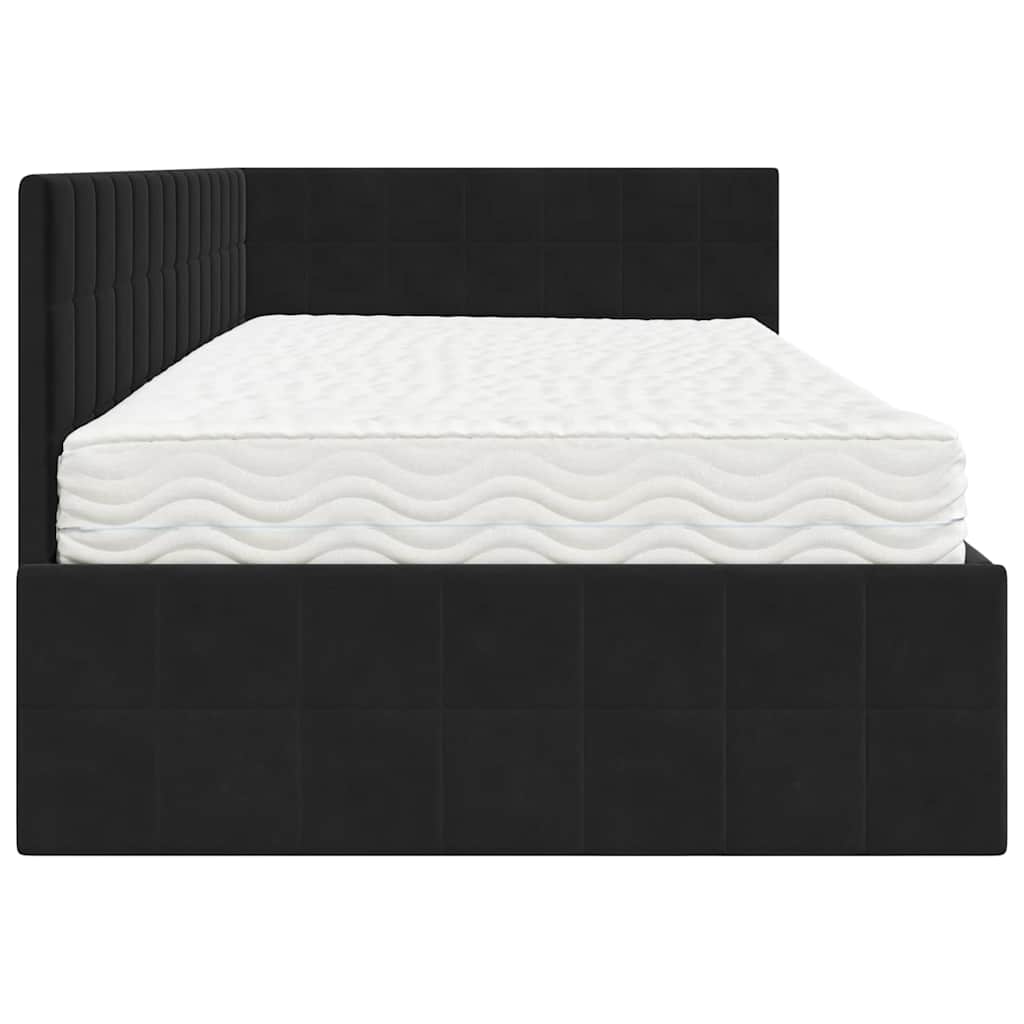 Eckbettgestell Mit Matratze Mit Kopfteil 2 Pcs Samt