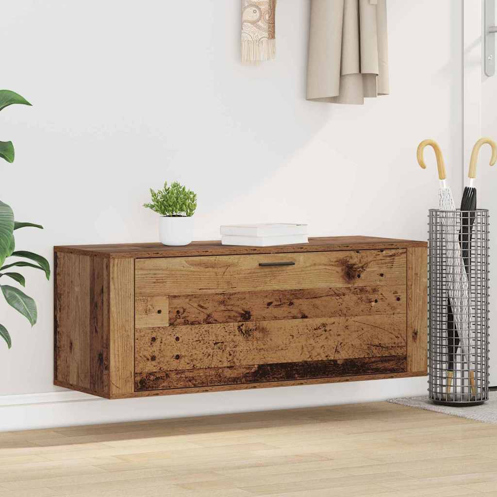 Schuhschrank Mit Regal 100 X 35 X 38 Cm Holzwerkstoff