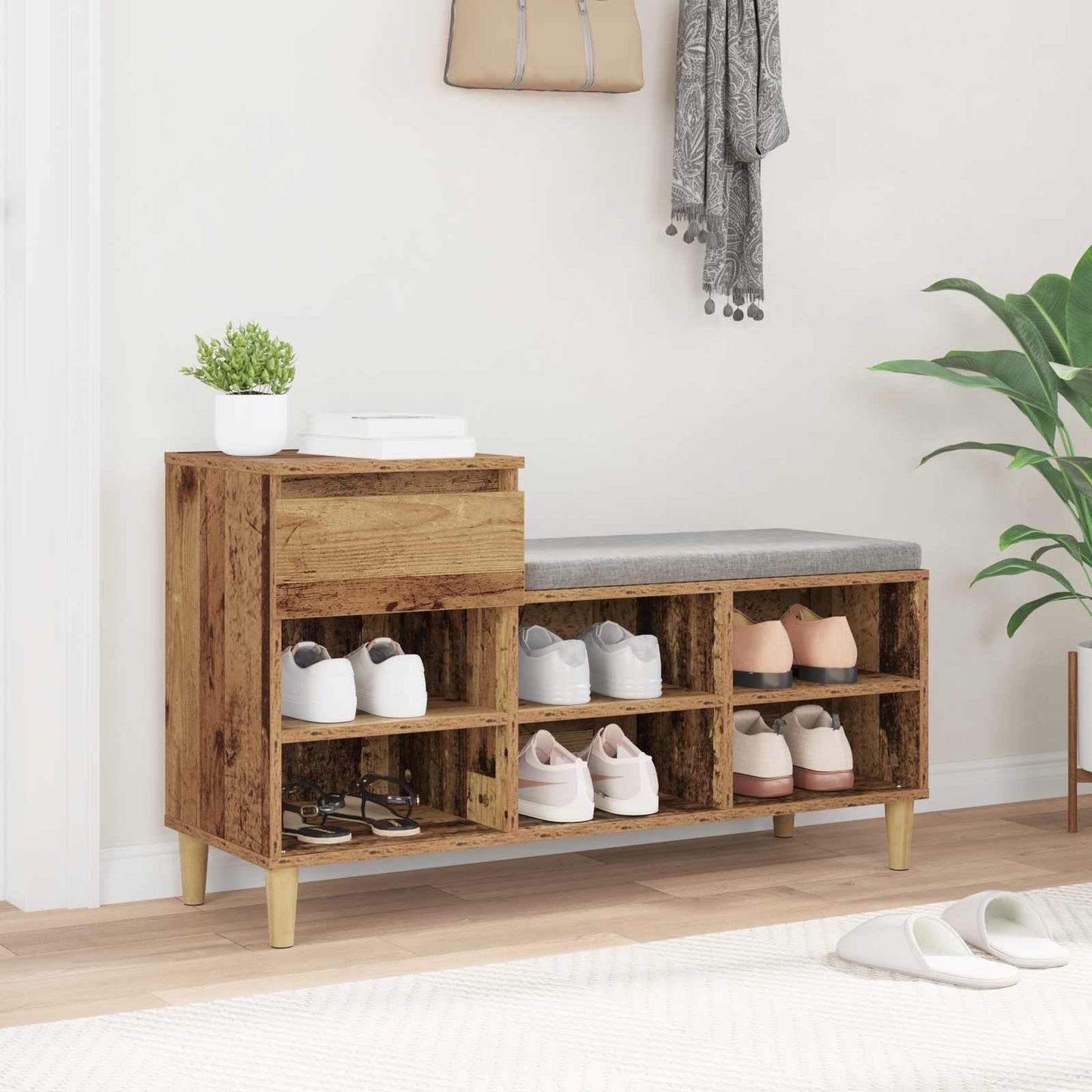 Schuhschrank 102 X 36 X 60 Cm Holzwerkstoff