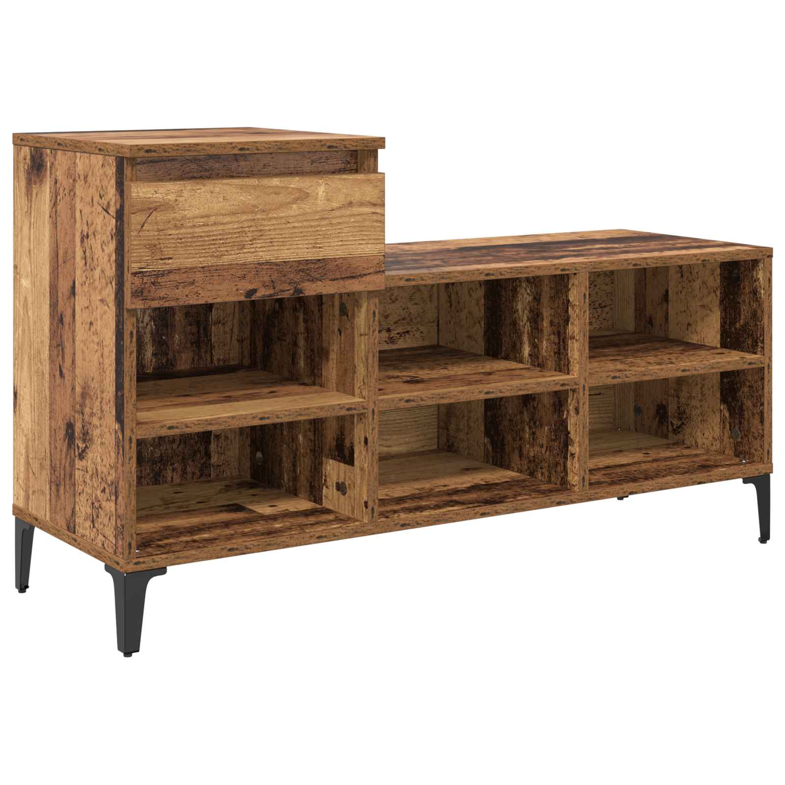 Schuhschrank Mit Regal 102 X 36 X 60 Cm Holzwerkstoff