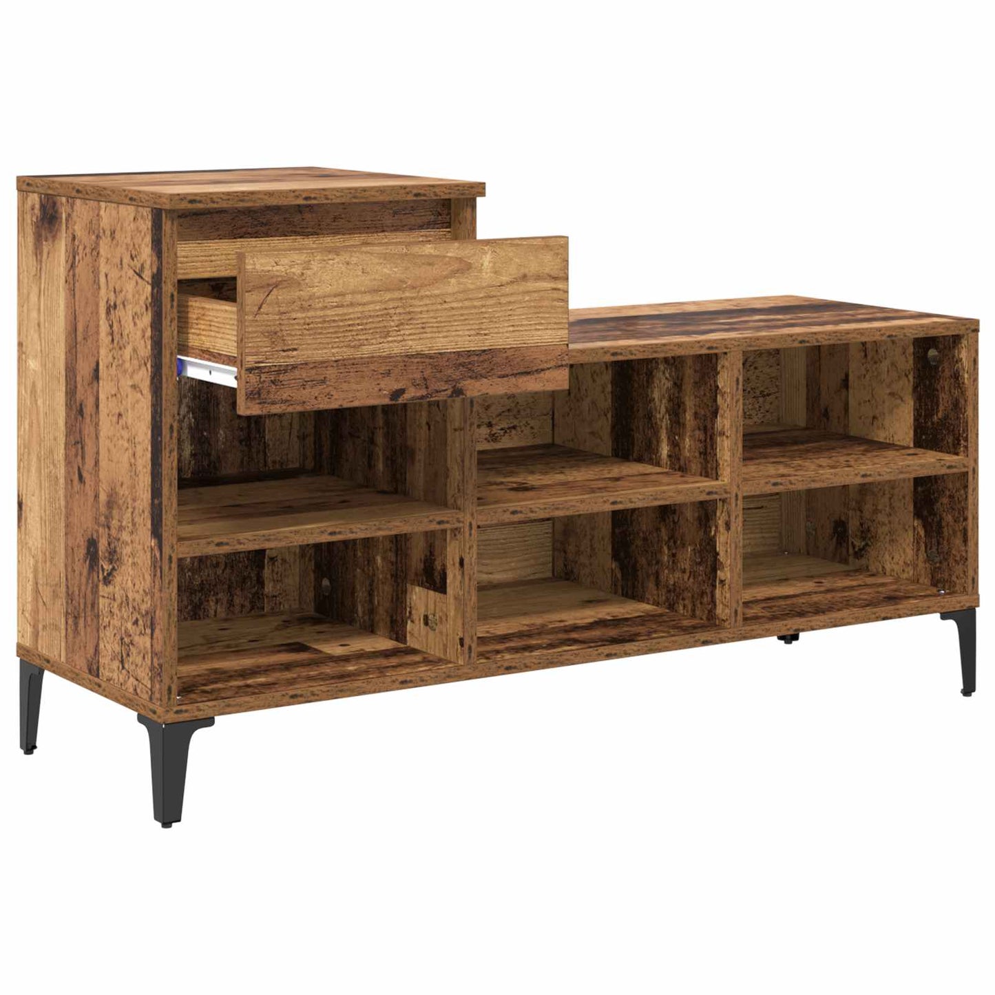 Schuhschrank Mit Regal 102 X 36 X 60 Cm Holzwerkstoff