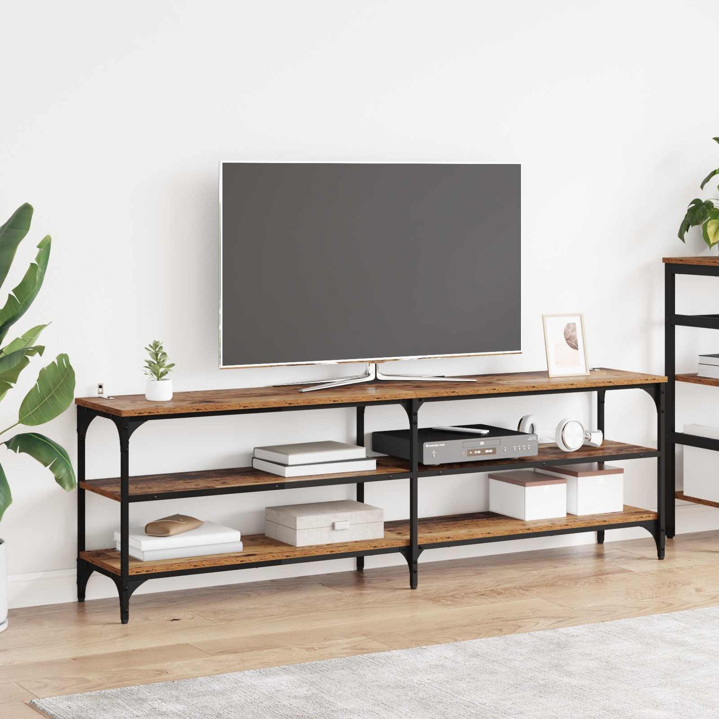 Tv-Schränk 160 X 30 X 50 Cm Verbundholz Und Eisen