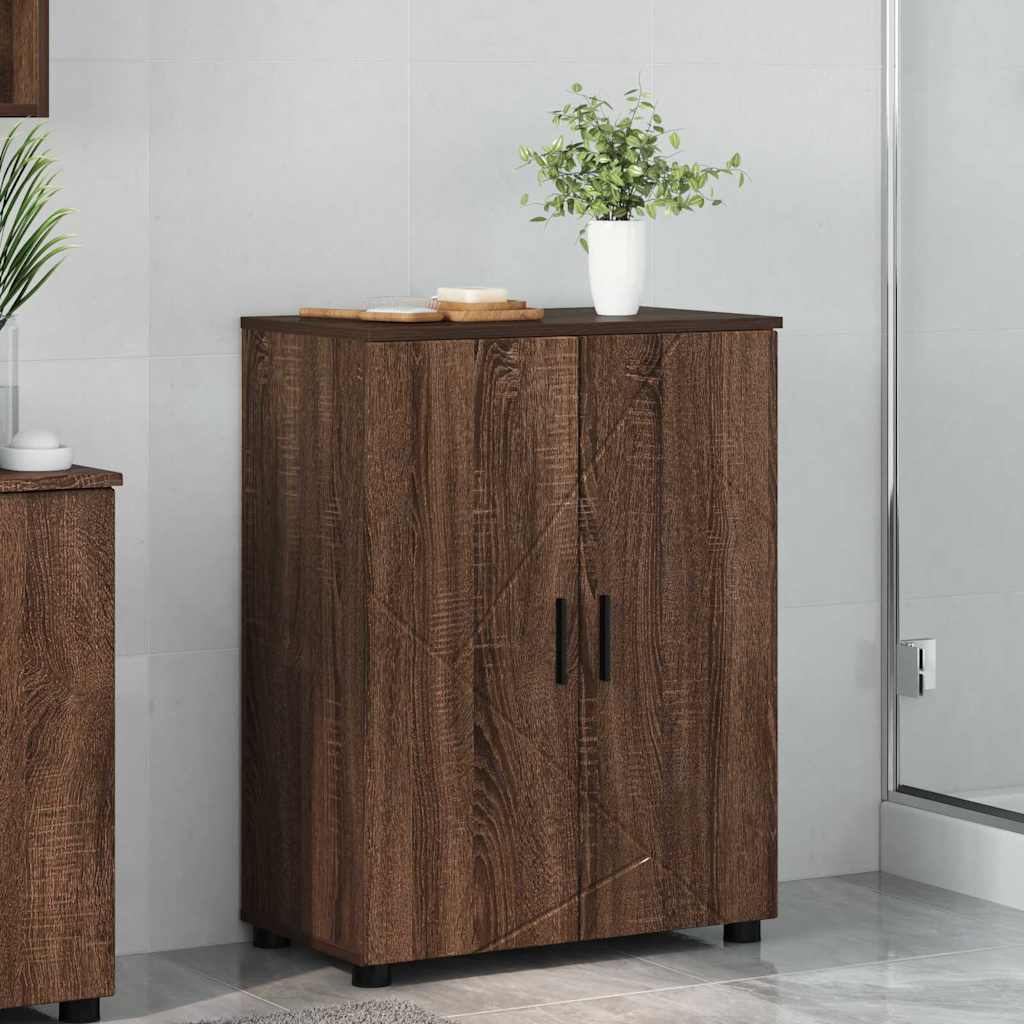 Badezimmerschrank 60 X 35 X 80 Cm Holzwerkstoff & Metall