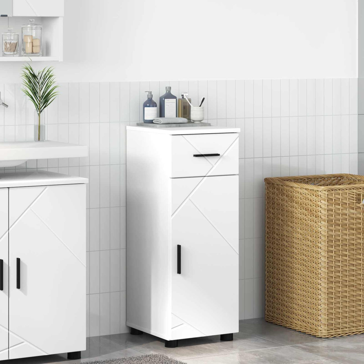 Badezimmerschrank Mit Schubladen 30 X 35 X 80 Cm